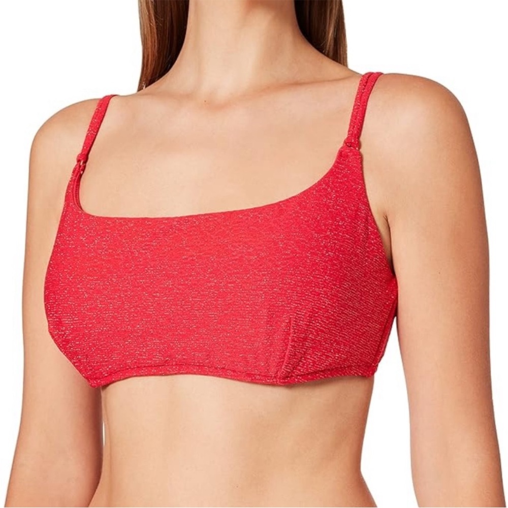 Seafolly Twilight DD Square Neck Tank Chilli Red Bikini Top, NWT